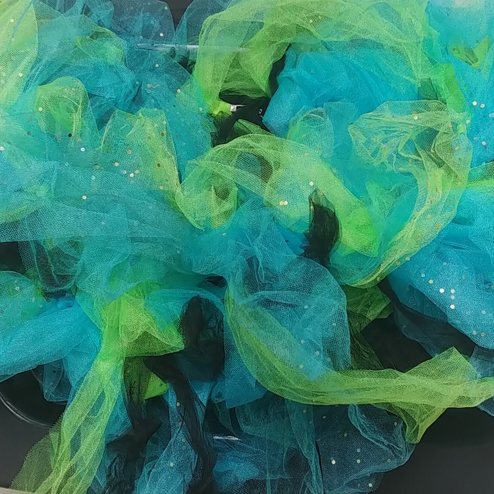 Homemade Turquoise /Lime/Black Tutu
